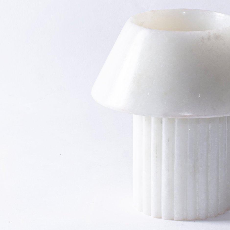 Rio Lamp - White Marble by Harshita Jhamtani Designs at White Label Project
