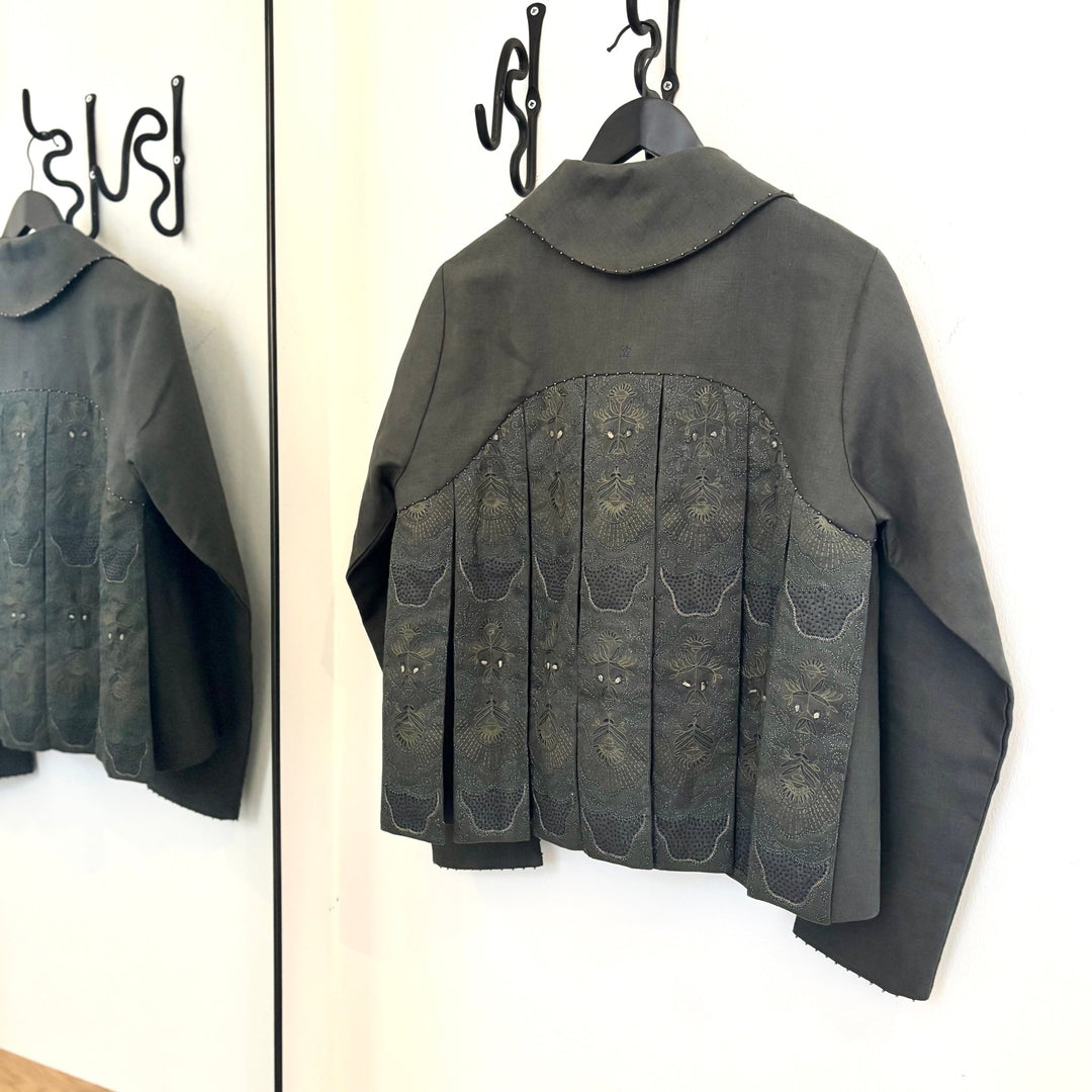 Fringes Jacket - Green by Hemji at White Label Project
