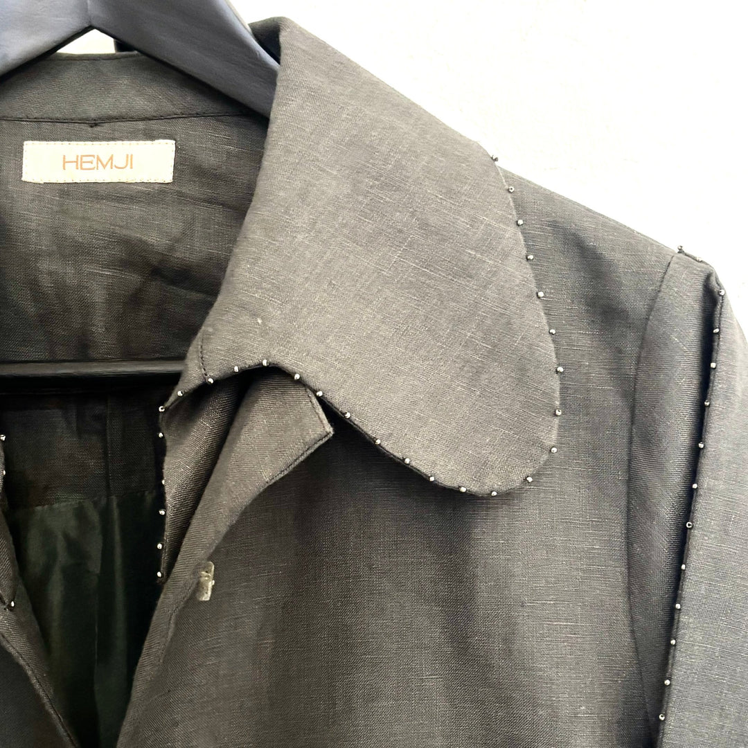 Fringes Jacket - Green by Hemji at White Label Project