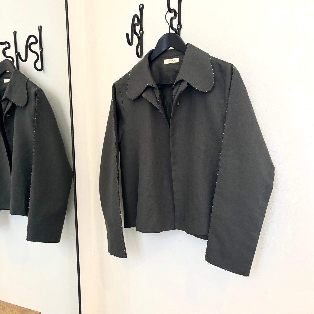 Fringes Jacket - Green by Hemji at White Label Project