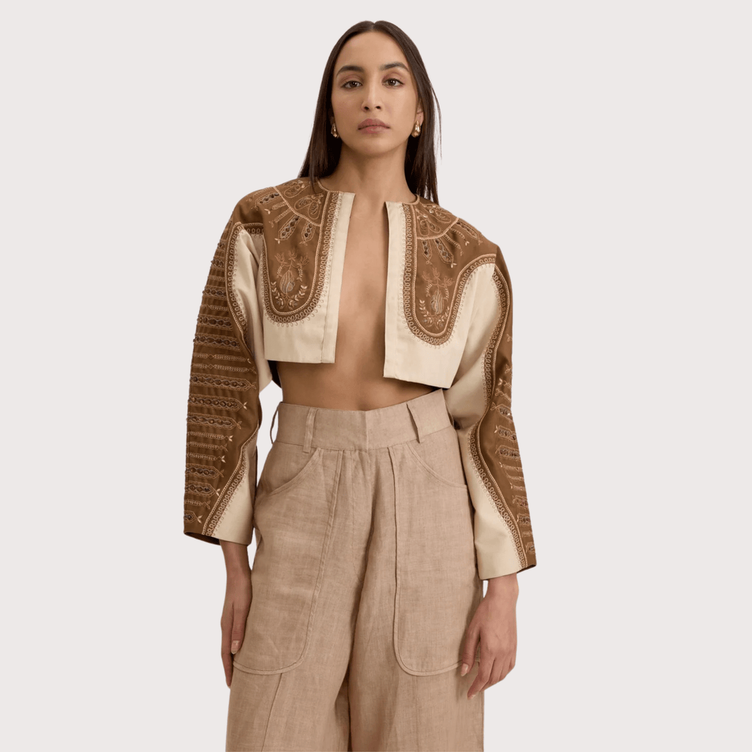 Kimono Cropped Jacket by Hemji at White Label Project