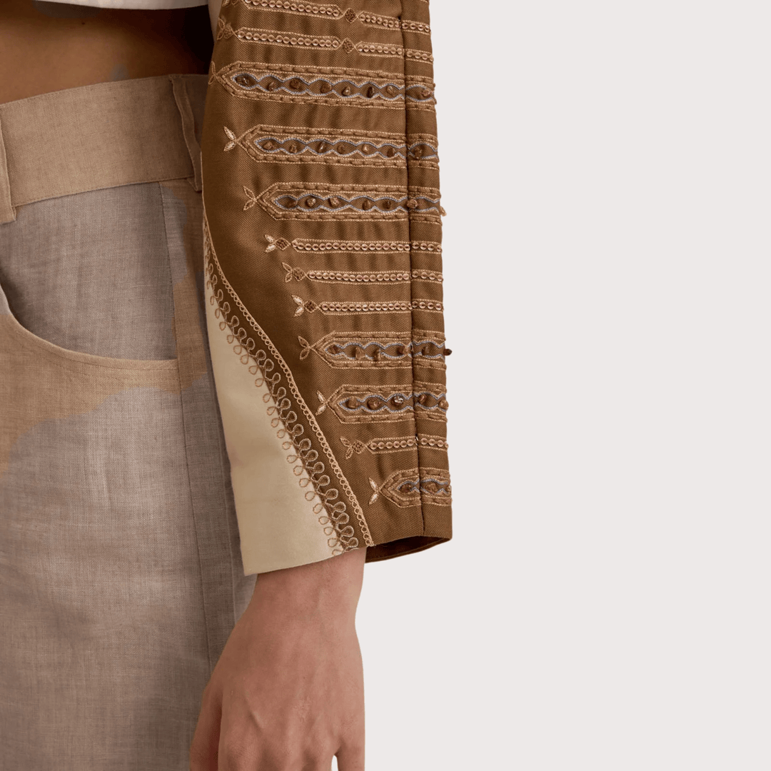 Kimono Cropped Jacket by Hemji at White Label Project