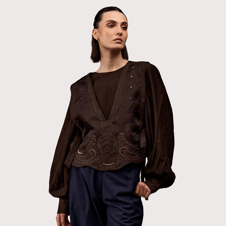 Paisley Vest by Hemji at White Label Project