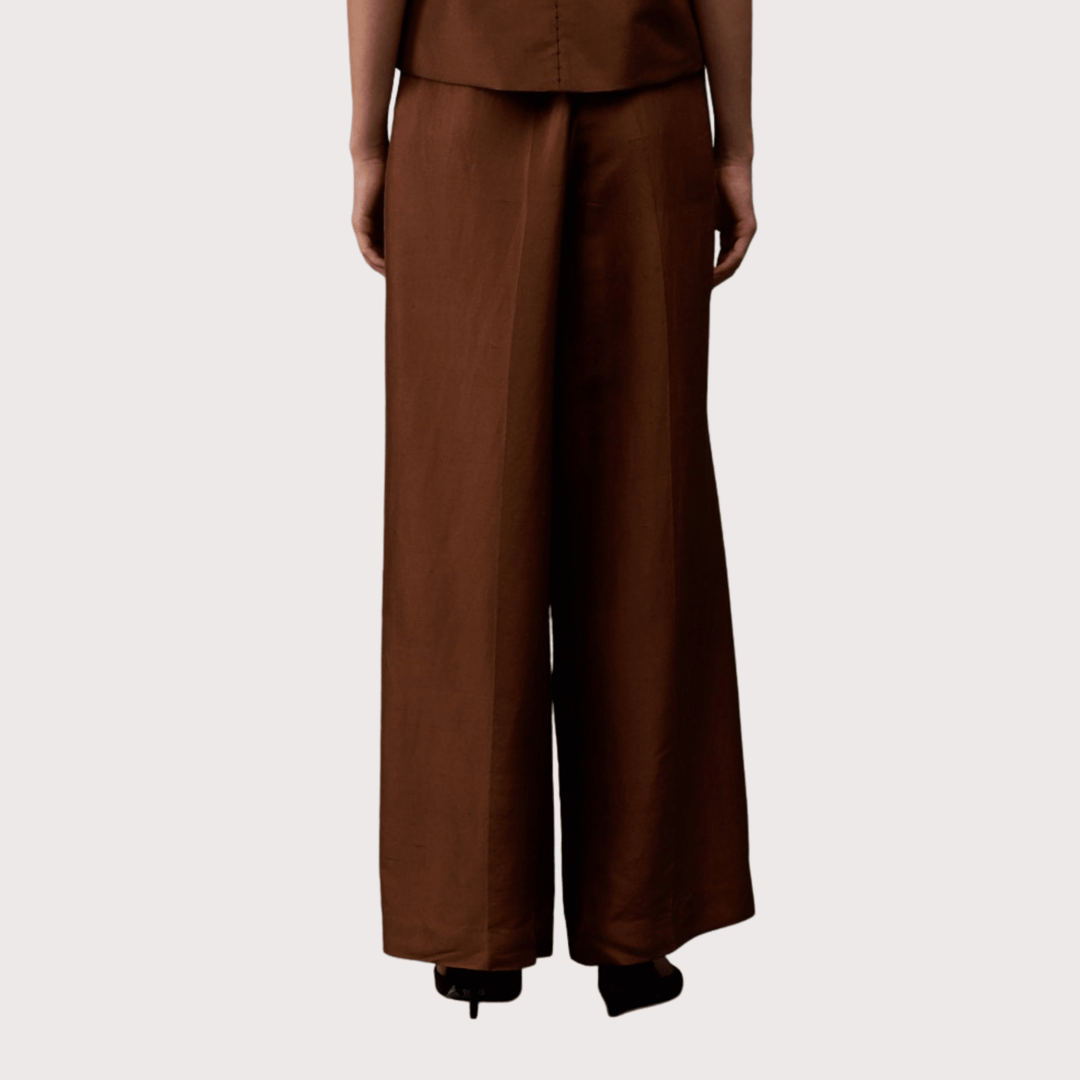 Silk Pleated Pants by Hemji at White Label Project