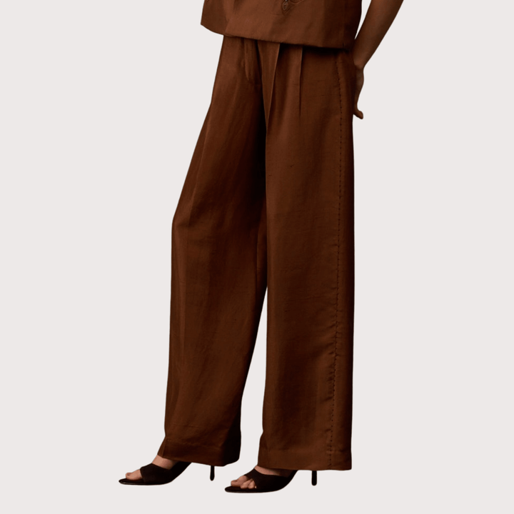 Silk Pleated Pants by Hemji at White Label Project