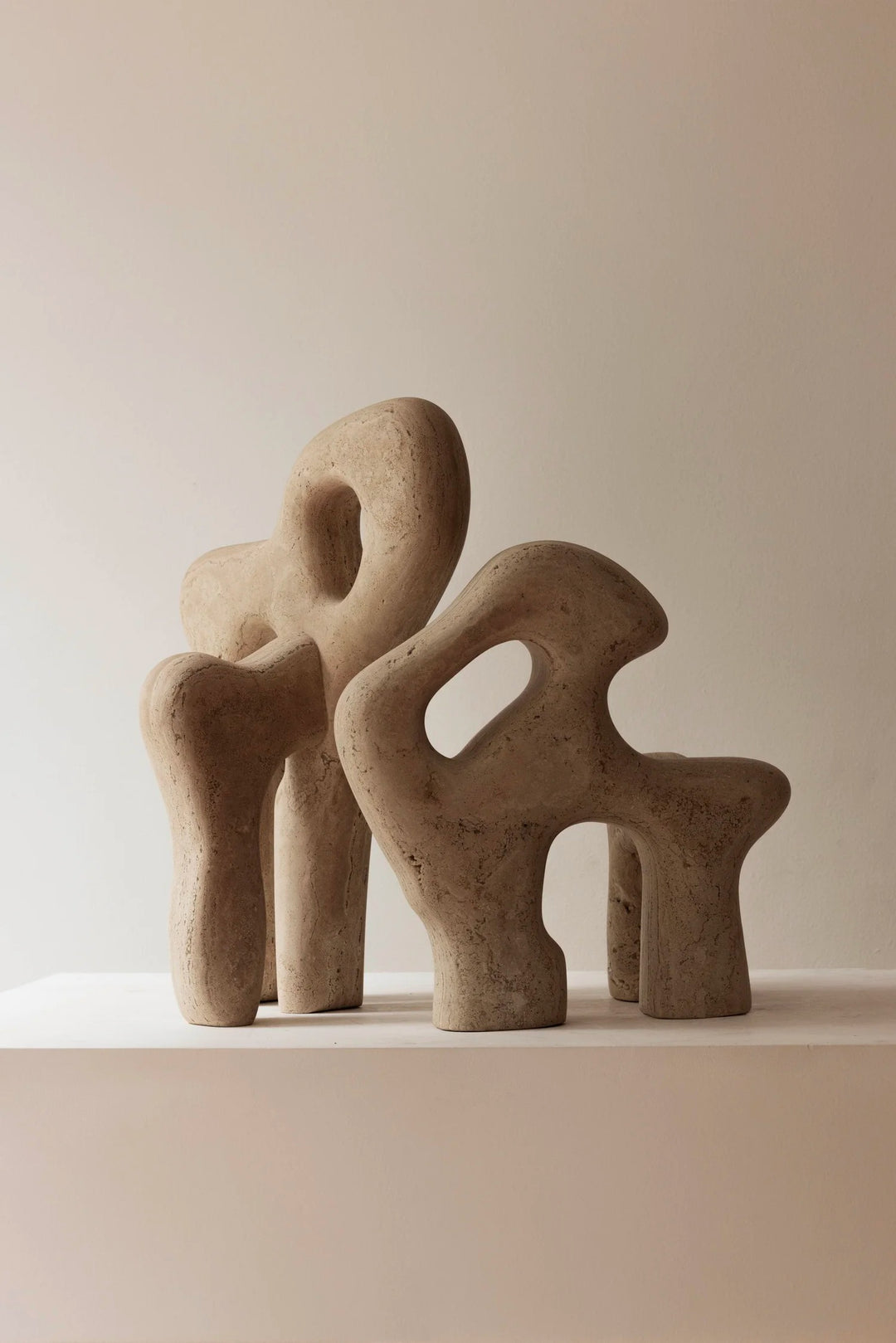 Ósea III Sculpture - Travertine