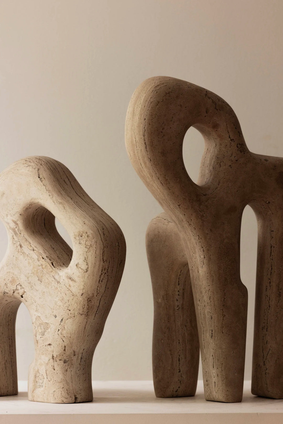 Ósea III Sculpture - Travertine
