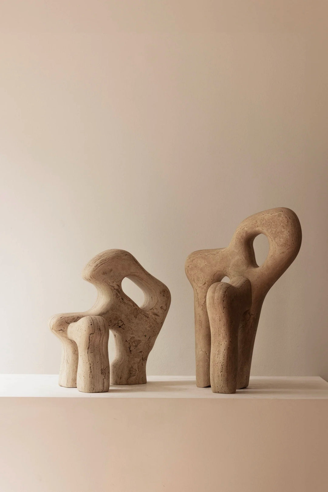 Ósea III Sculpture - Travertine