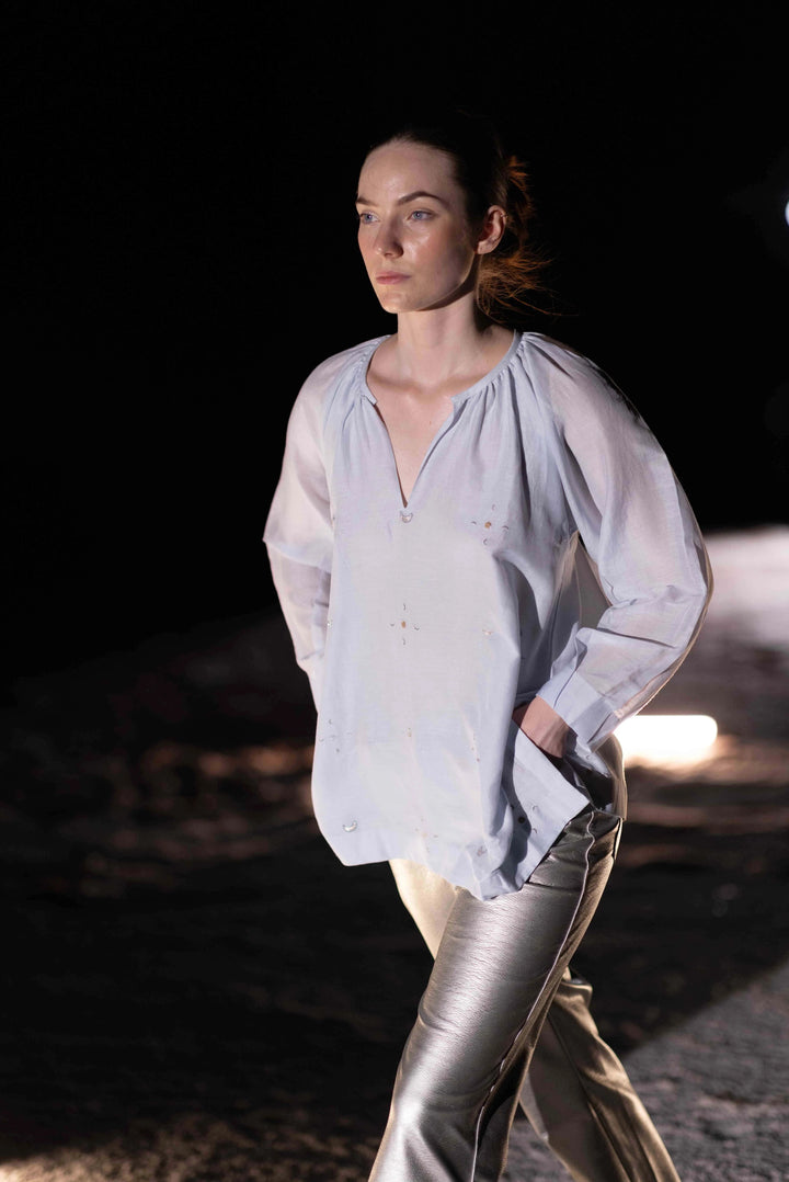 Luna Blouse - Sky