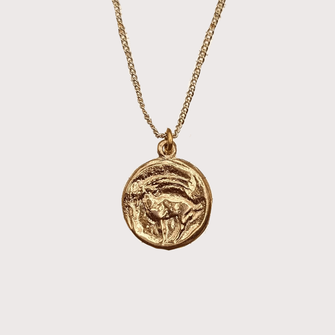 Capricorn Necklace - Gold by Kiala Kanzi at White Label Project