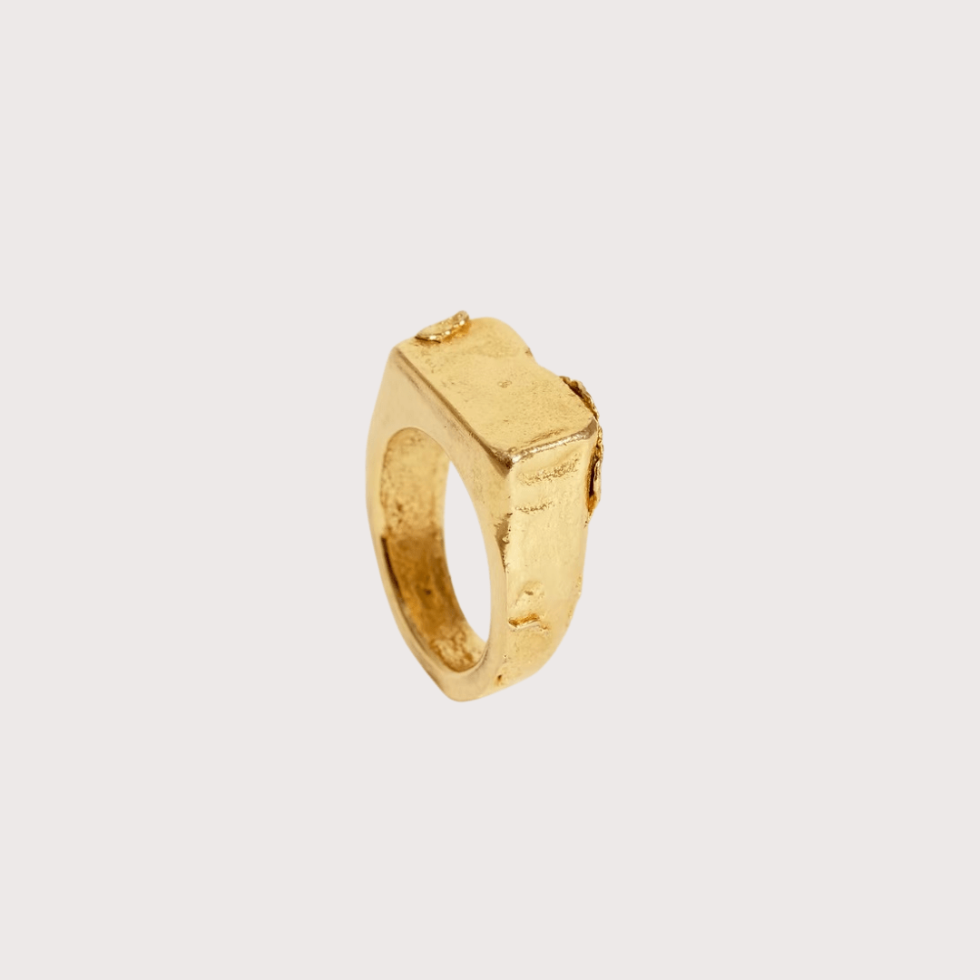 Future Faced Ring - Gold by Kiala Kanzi at White Label Project