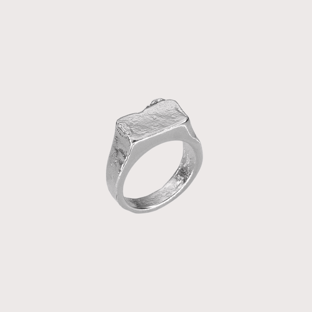 Future Faced Ring - Silver by Kiala Kanzi at White Label Project