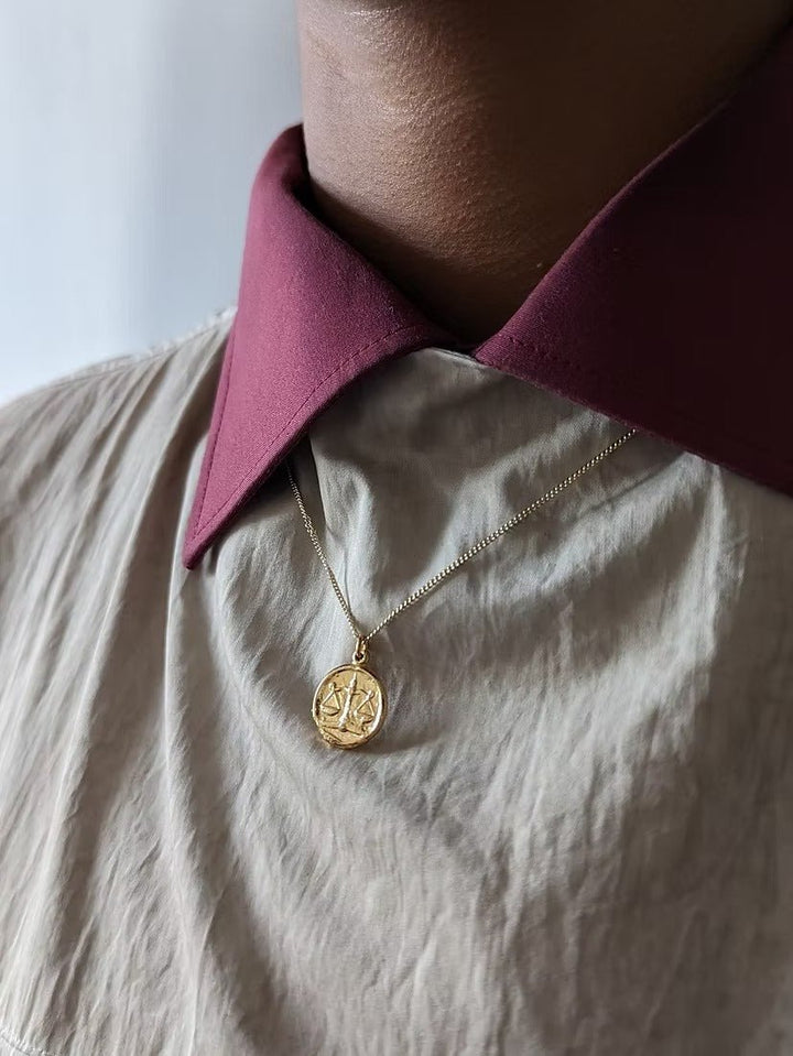 Libra Necklace - Gold by Kiala Kanzi at White Label Project