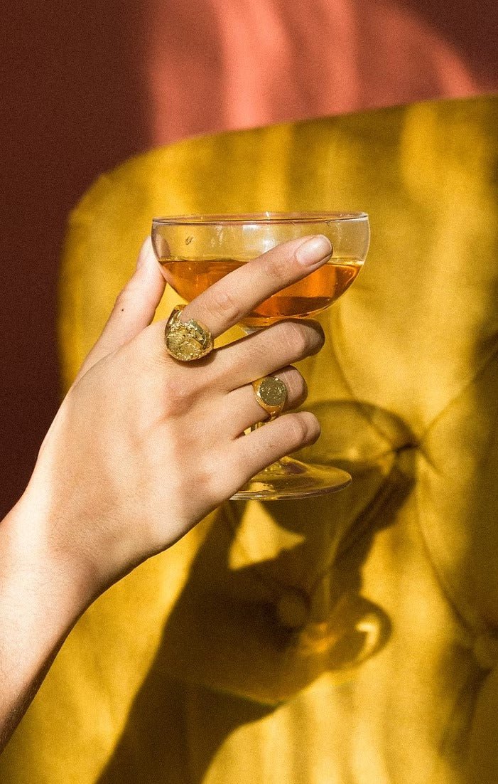 Mercury's Mask Ring - Gold by Kiala Kanzi at White Label Project