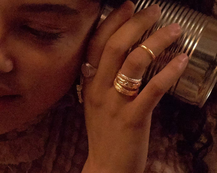 One Makes Two Ring - Gold by Kiala Kanzi at White Label Project