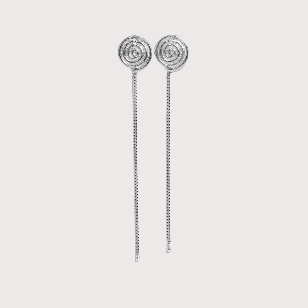 Spool of Life Drop Earrings - Silver by Kiala Kanzi at White Label Project