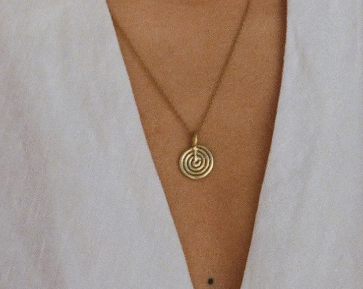 Spool of Life Necklace - Gold by Kiala Kanzi at White Label Project