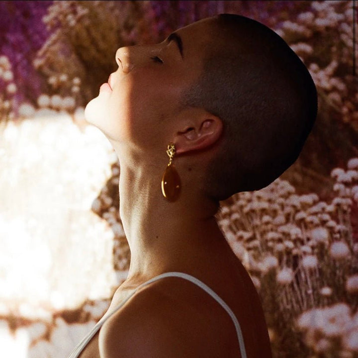 Gota Clásica Earrings - Amber by La Marea at White Label Project