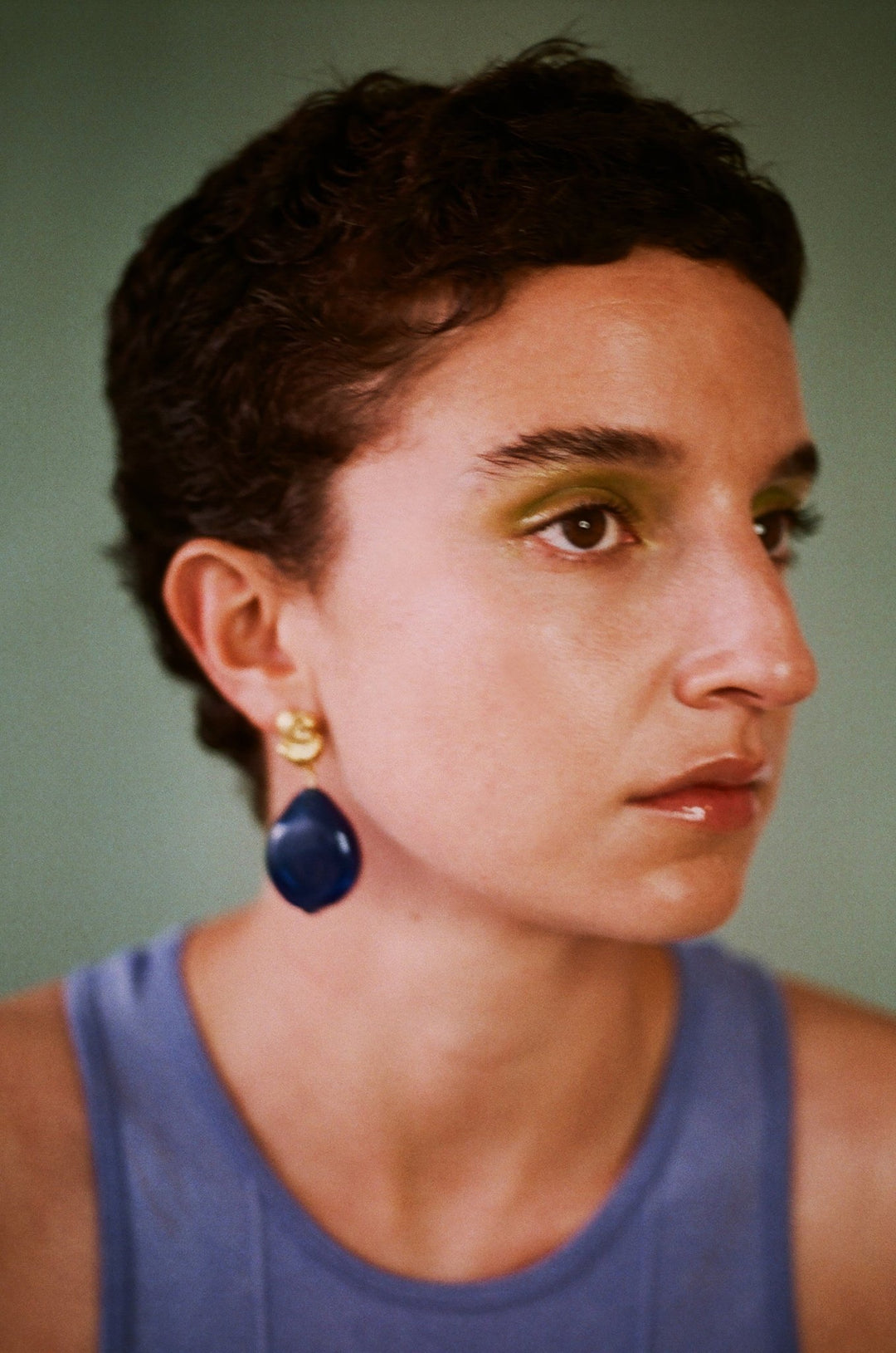 Gota Clásica Earrings - Dark Blue by La Marea at White Label Project