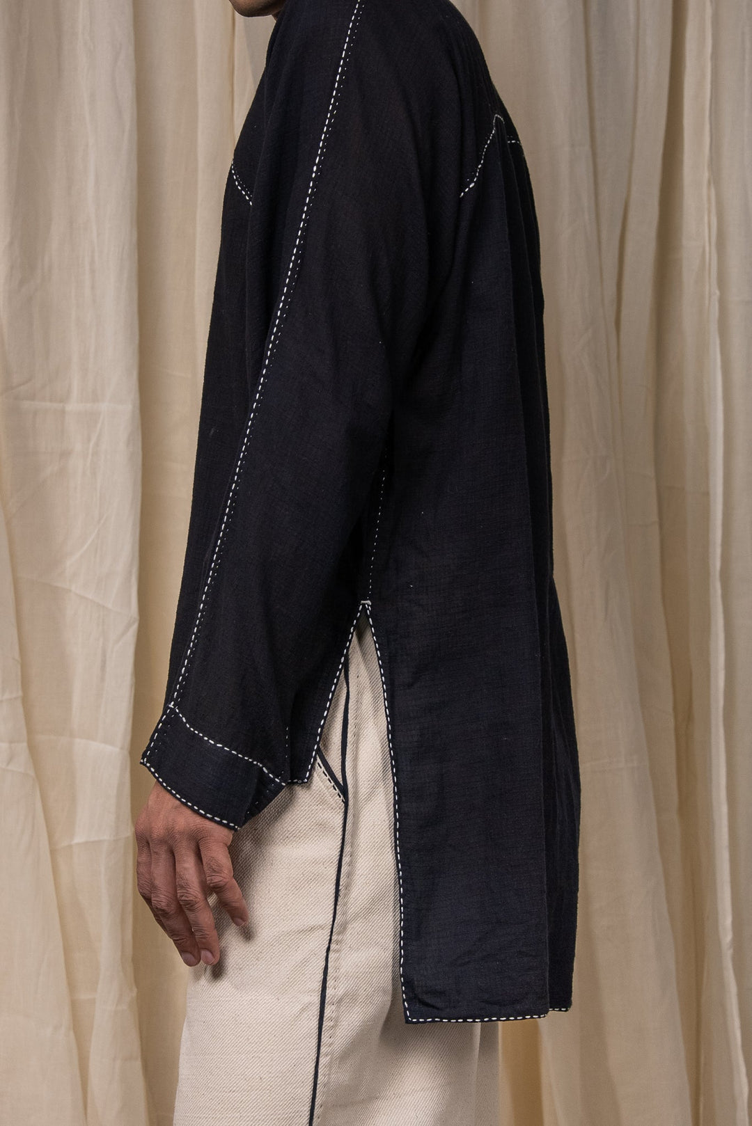 Curve Cotton Unisex Shirt - Black by Lafaani at White Label Project
