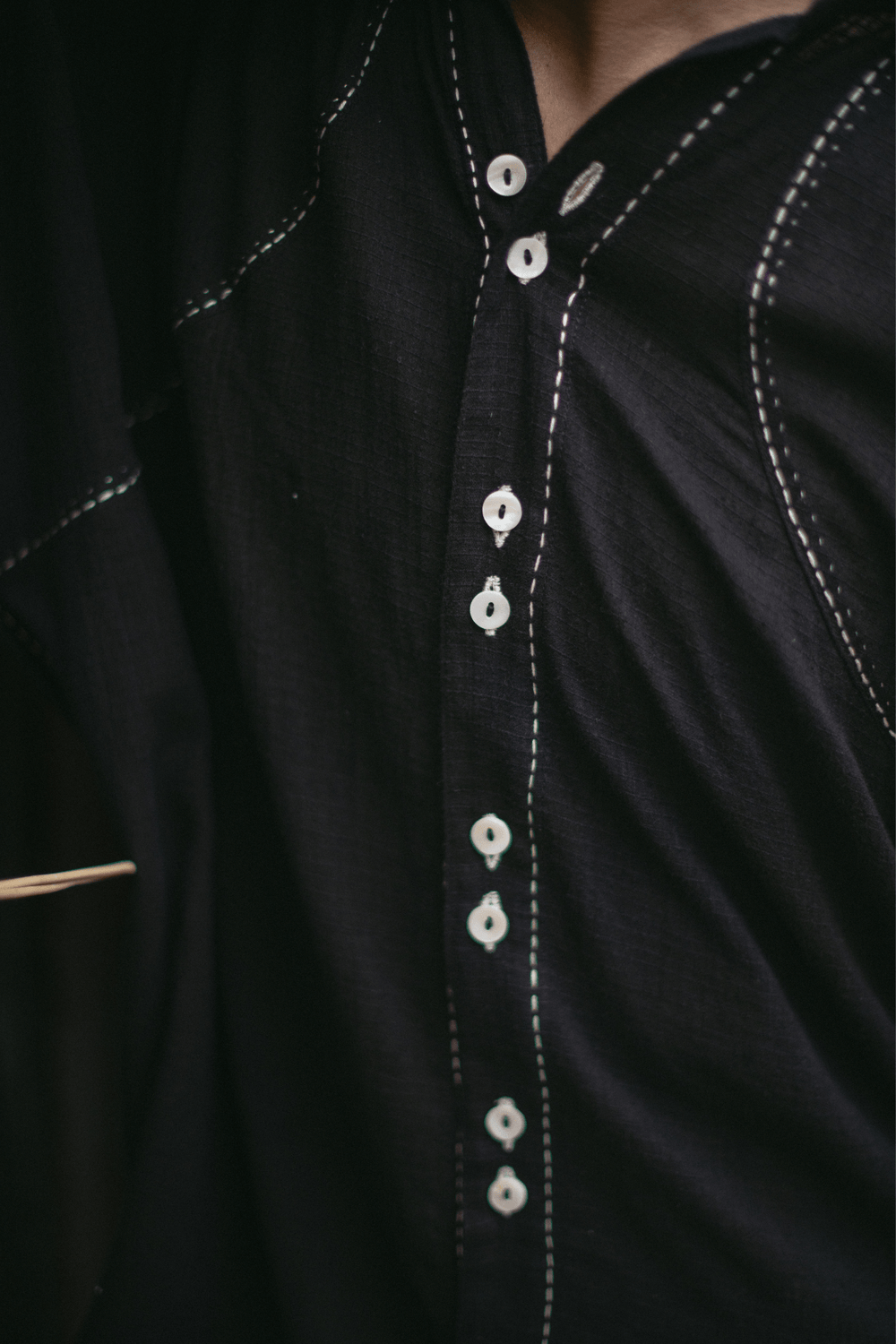 Curve Cotton Unisex Shirt - Black by Lafaani at White Label Project