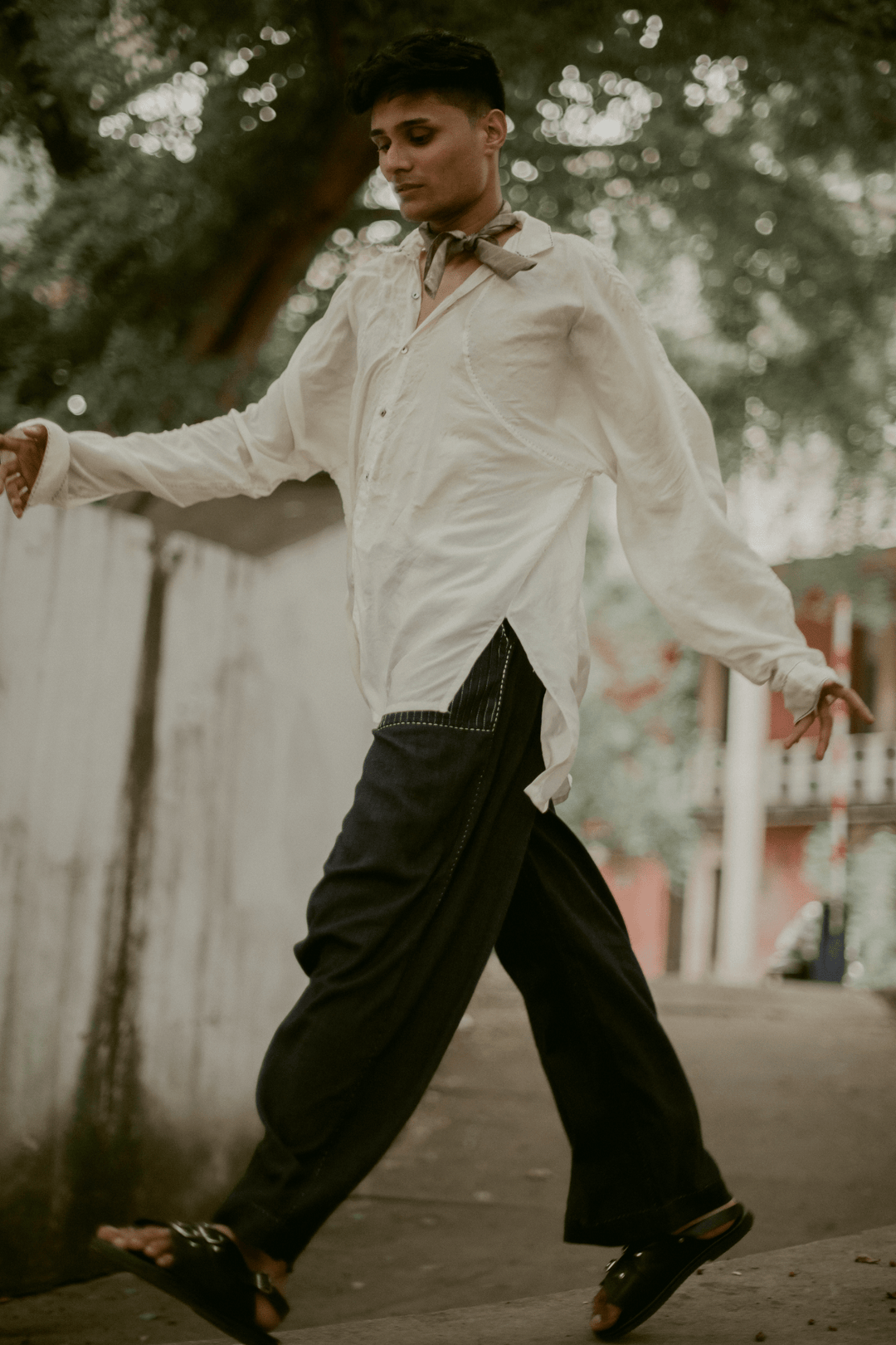 Curve Silk Unisex Shirt - White by Lafaani at White Label Project