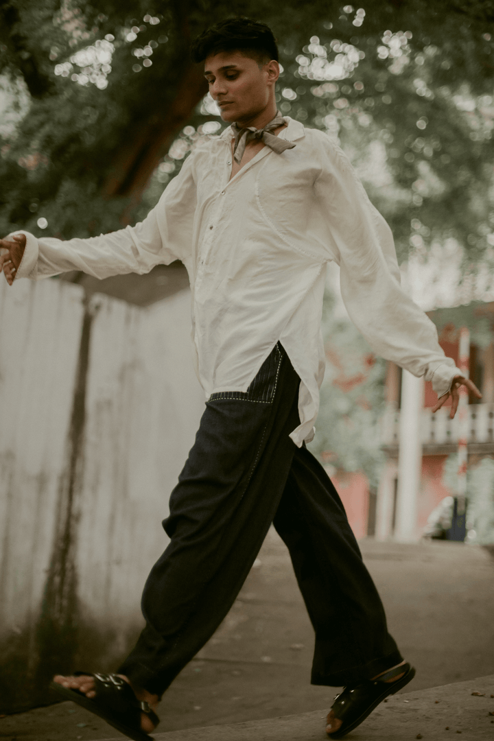 Curve Silk Unisex Shirt - White by Lafaani at White Label Project