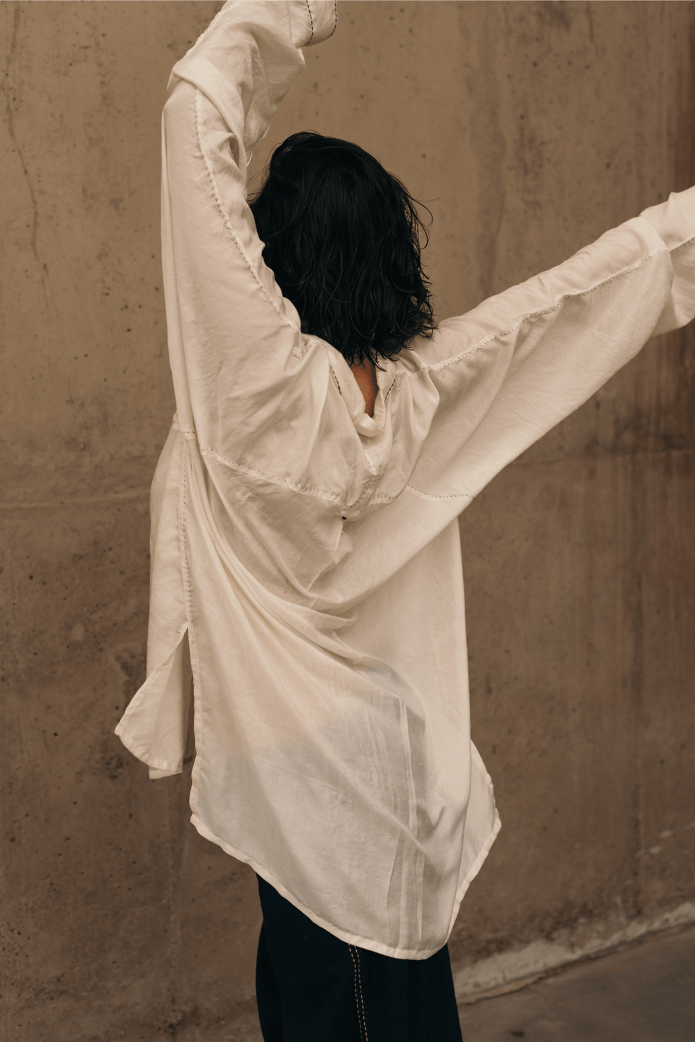 Curve Silk Unisex Shirt - White by Lafaani at White Label Project