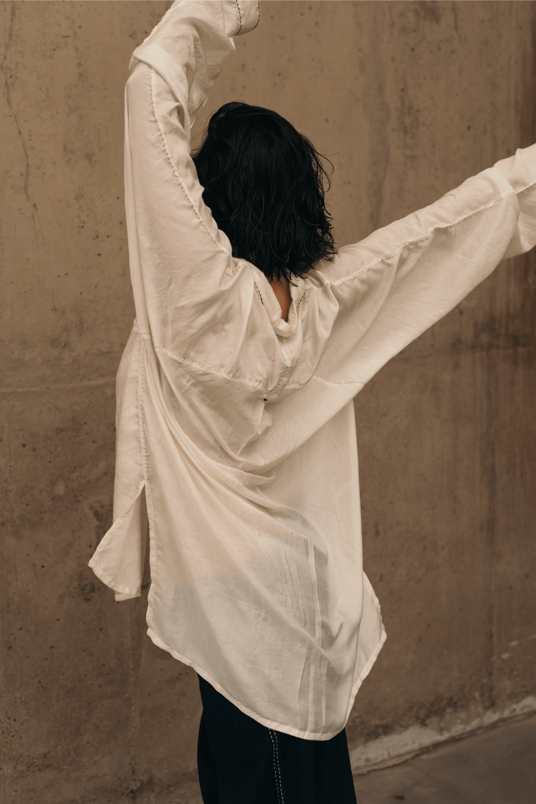 Curve Silk Unisex Shirt - White by Lafaani at White Label Project