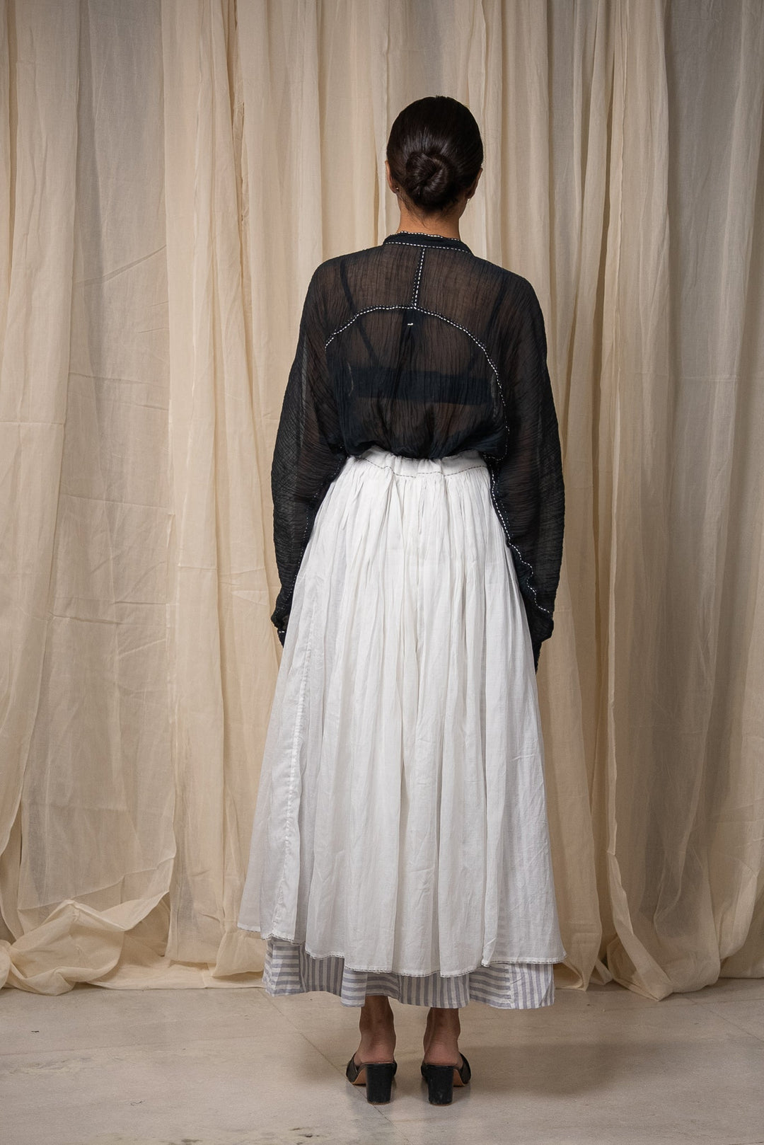 Seam Chanderi Unisex Shirt - Black by Lafaani at White Label Project