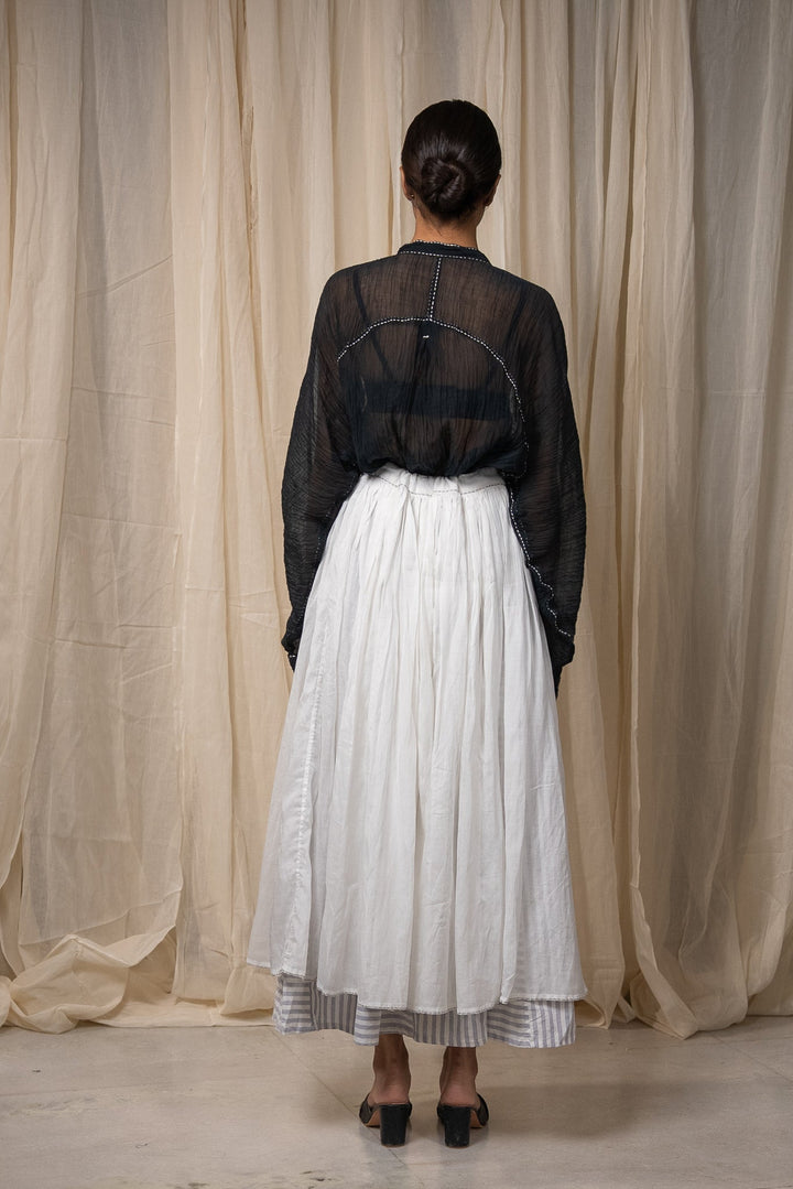 Seam Chanderi Unisex Shirt - Black by Lafaani at White Label Project