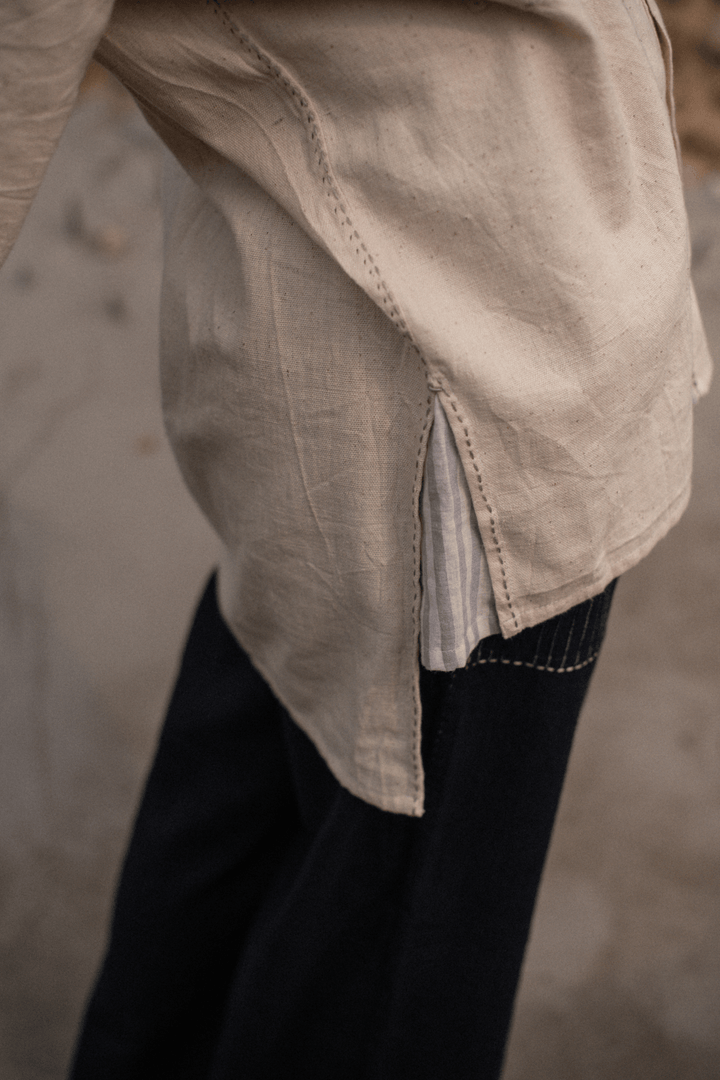 Seam Cotton Unisex Shirt - White by Lafaani at White Label Project