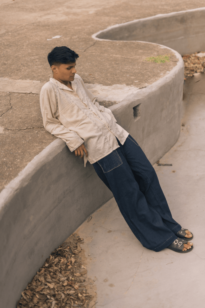 Seam Cotton Unisex Shirt - White by Lafaani at White Label Project