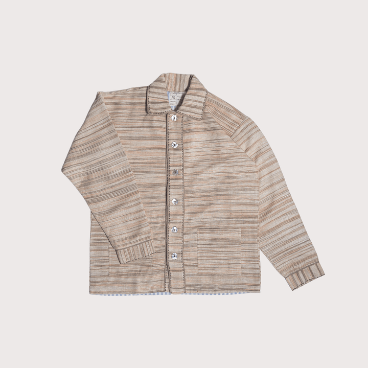 Unquiet Khadi Silk Shirt Jacket by Lafaani at White Label Project