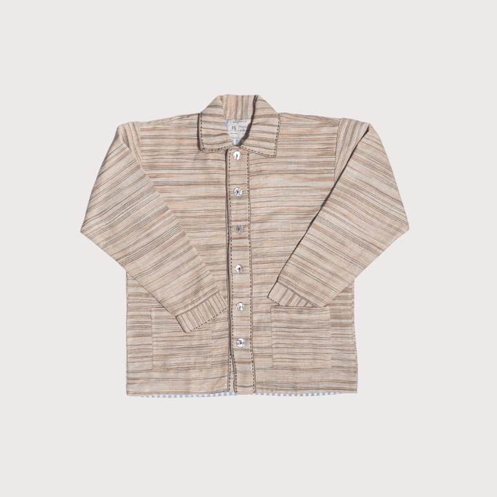 Unquiet Khadi Silk Shirt Jacket by Lafaani at White Label Project