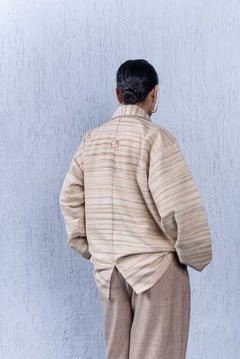 Unquiet Khadi Silk Shirt Jacket by Lafaani at White Label Project