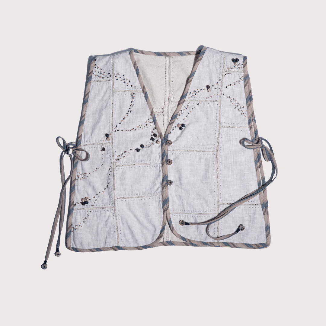 Unquiet Pique Lace Vest by Lafaani at White Label Project