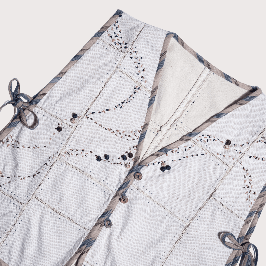 Unquiet Pique Lace Vest by Lafaani at White Label Project
