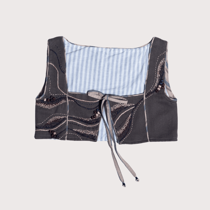 Unquiet Tie-up Blouse by Lafaani at White Label Project