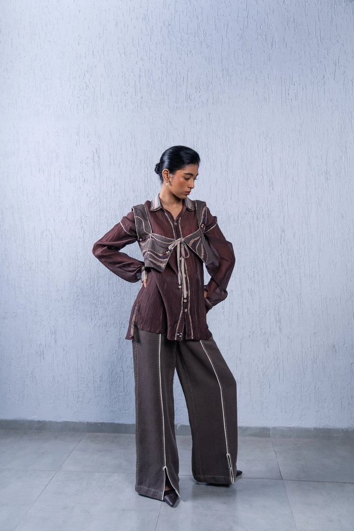 Unquiet Tie-up Blouse by Lafaani at White Label Project