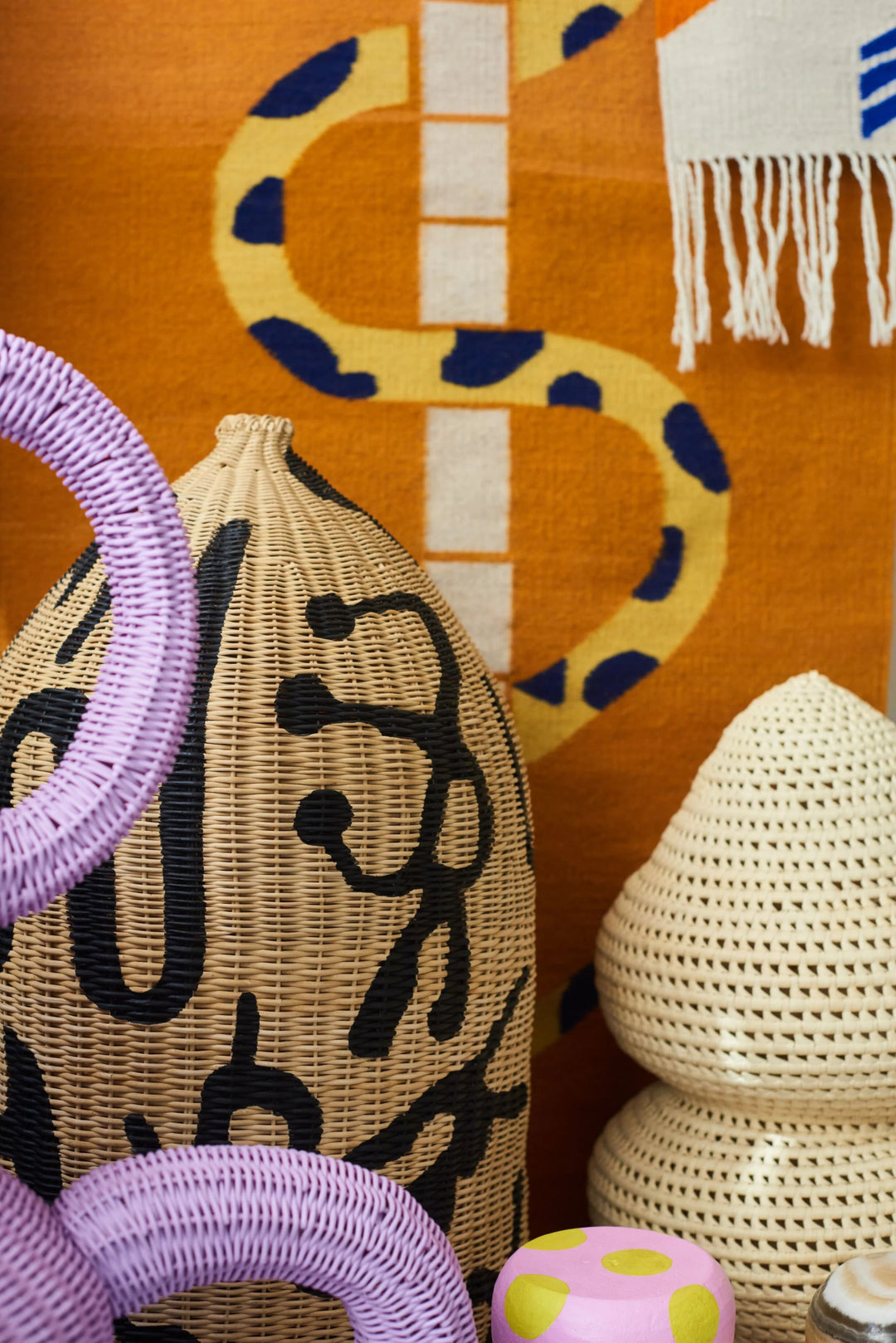 Serpiente Rug - Orange by Lordag Sondag at White Label Project