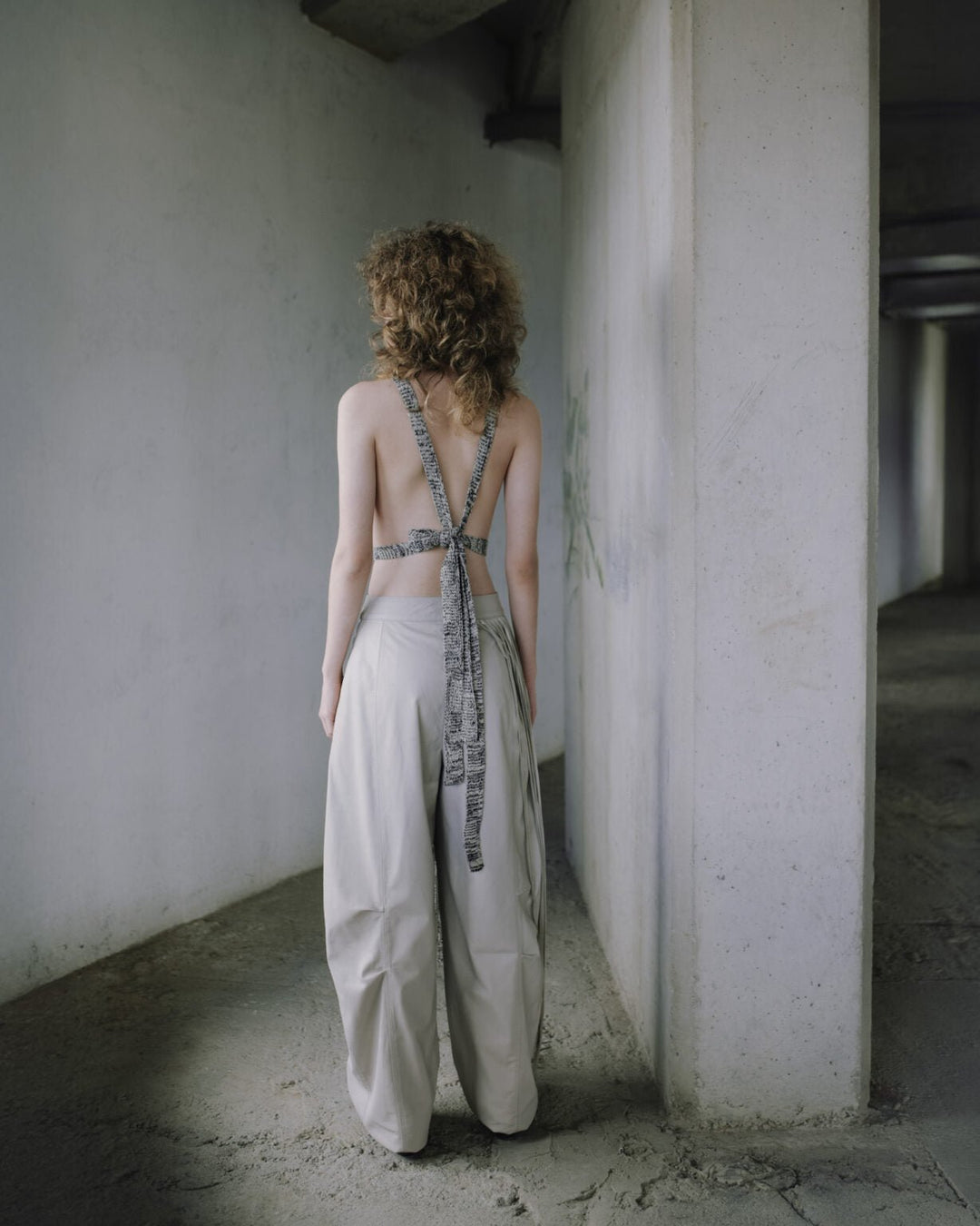 Alma Feral Beaded Chestpiece - Black & White by MAZ at White Label Project