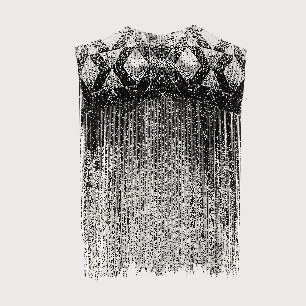 Beaded Shoulder Pads by MAZ at White Label Project