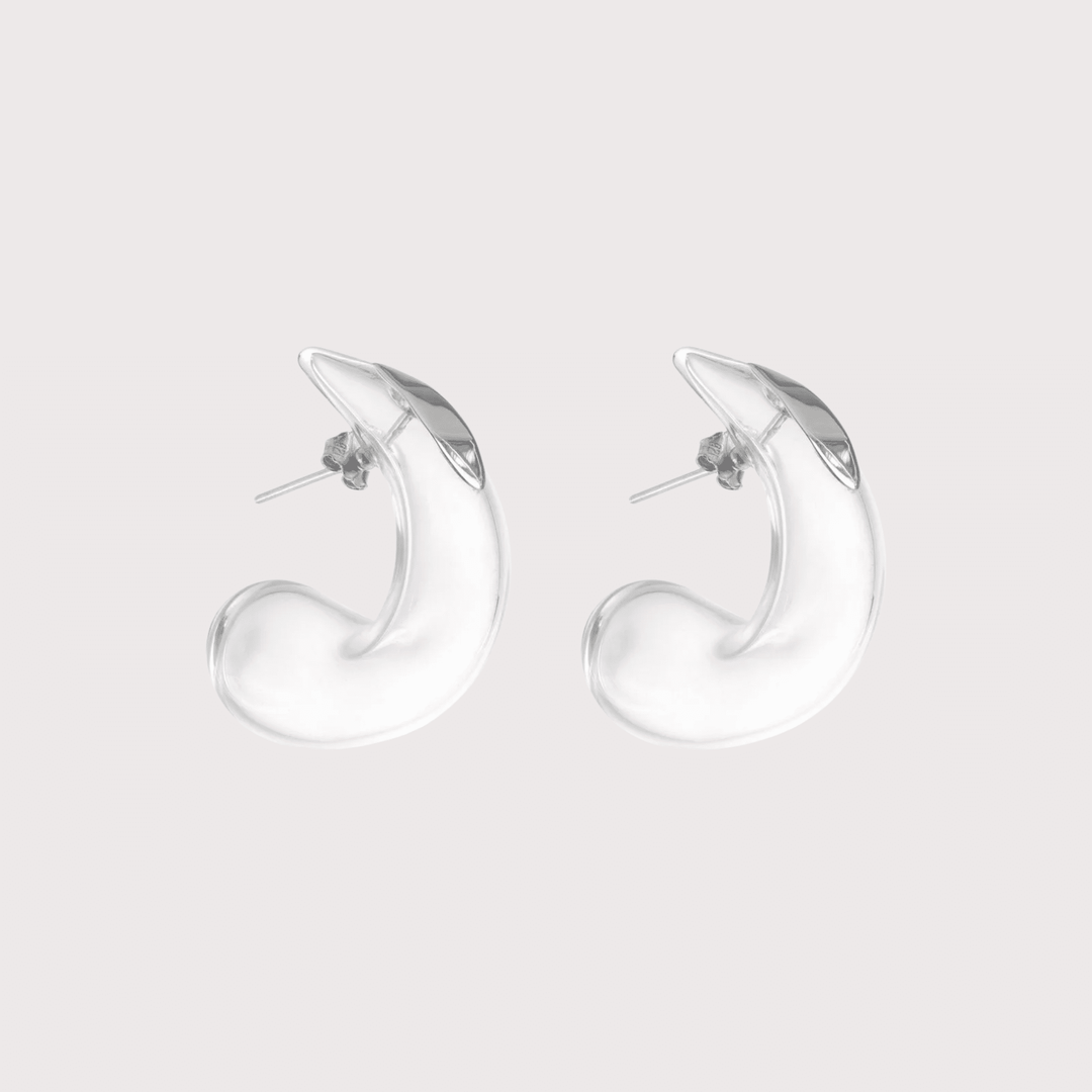 Medium Glass Drop Earrings by MAZ at White Label Project