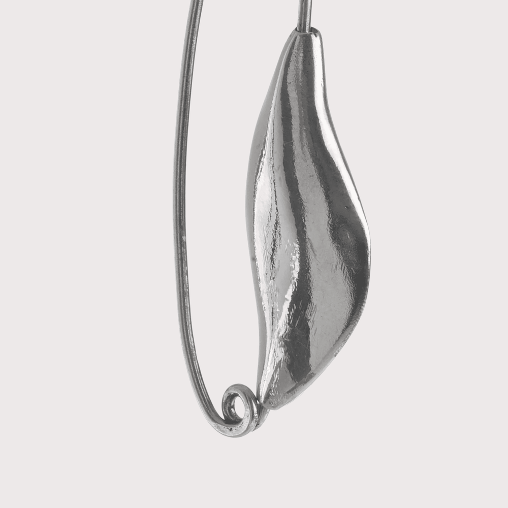 Silver Pin Earrings by MAZ at White Label Project