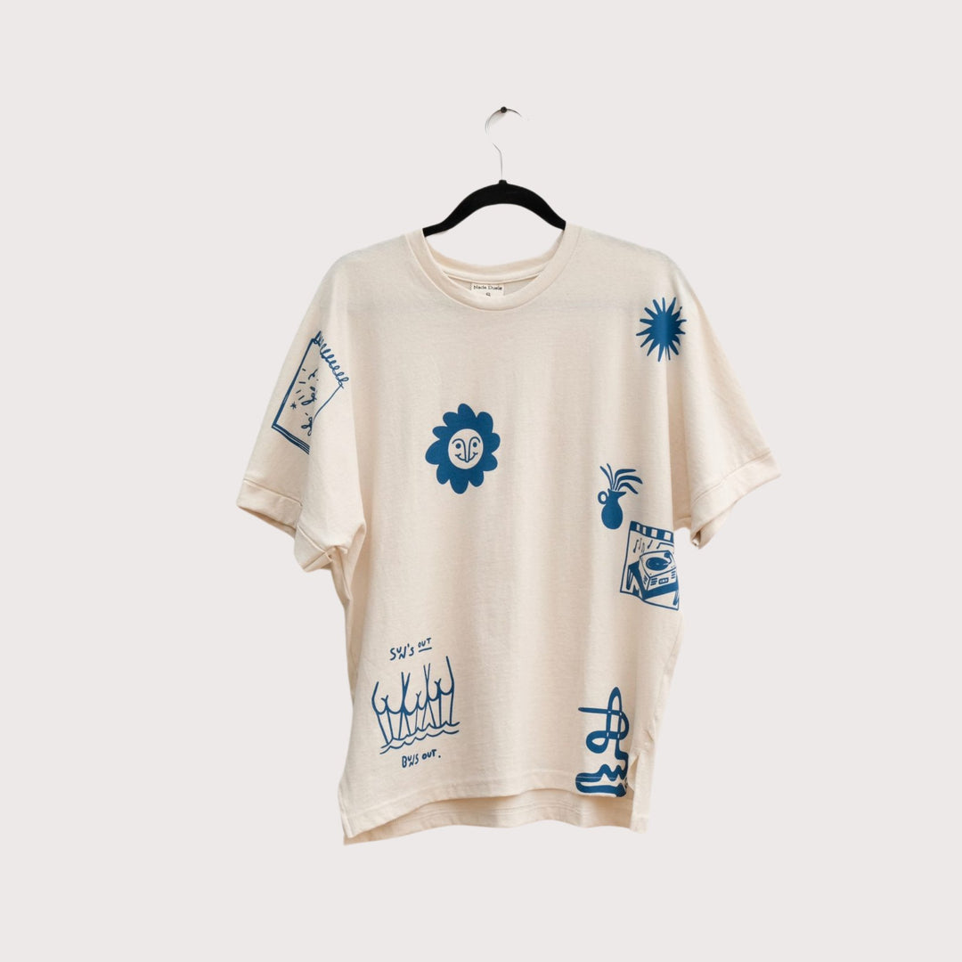 Bunch of Little Drawings Tee by Nada Duele at White Label Project