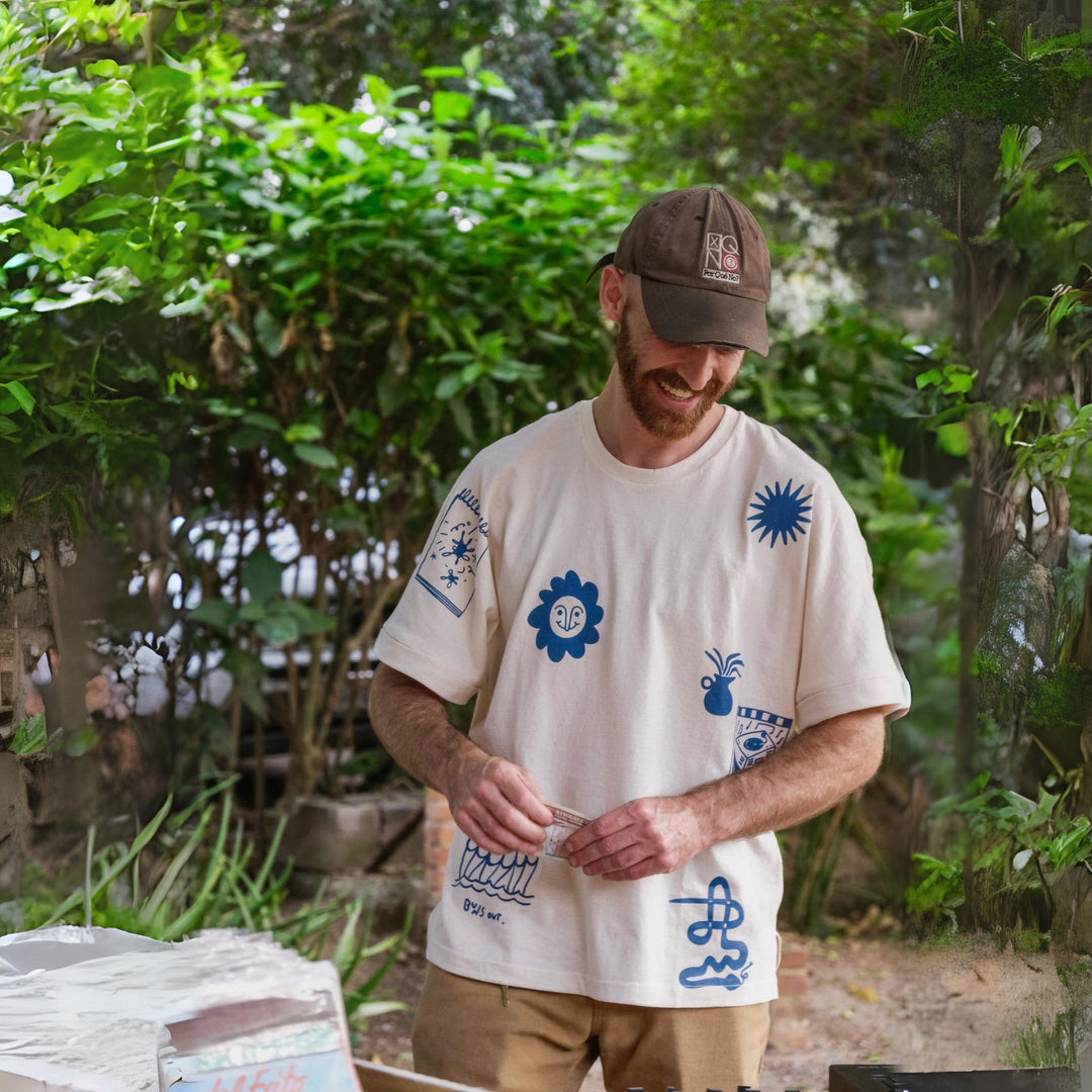 Bunch of Little Drawings Tee by Nada Duele at White Label Project