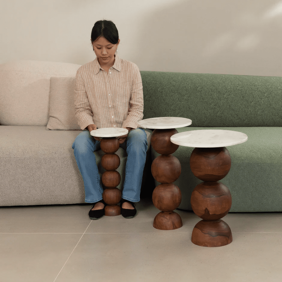 Ball Pack Table - Brown by Objectry at White Label Project