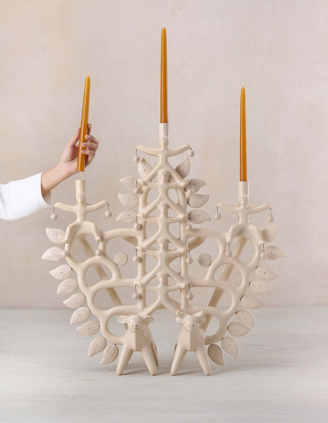Acatlán Candleholder - Large/White by Onora Casa at White Label Project