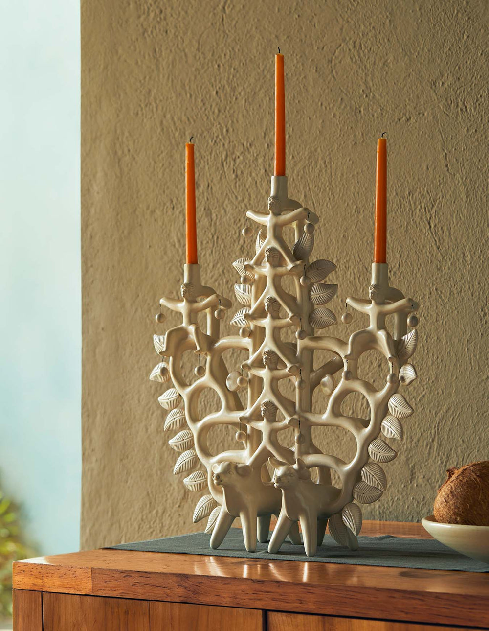Acatlán Candleholder - Large/White by Onora Casa at White Label Project